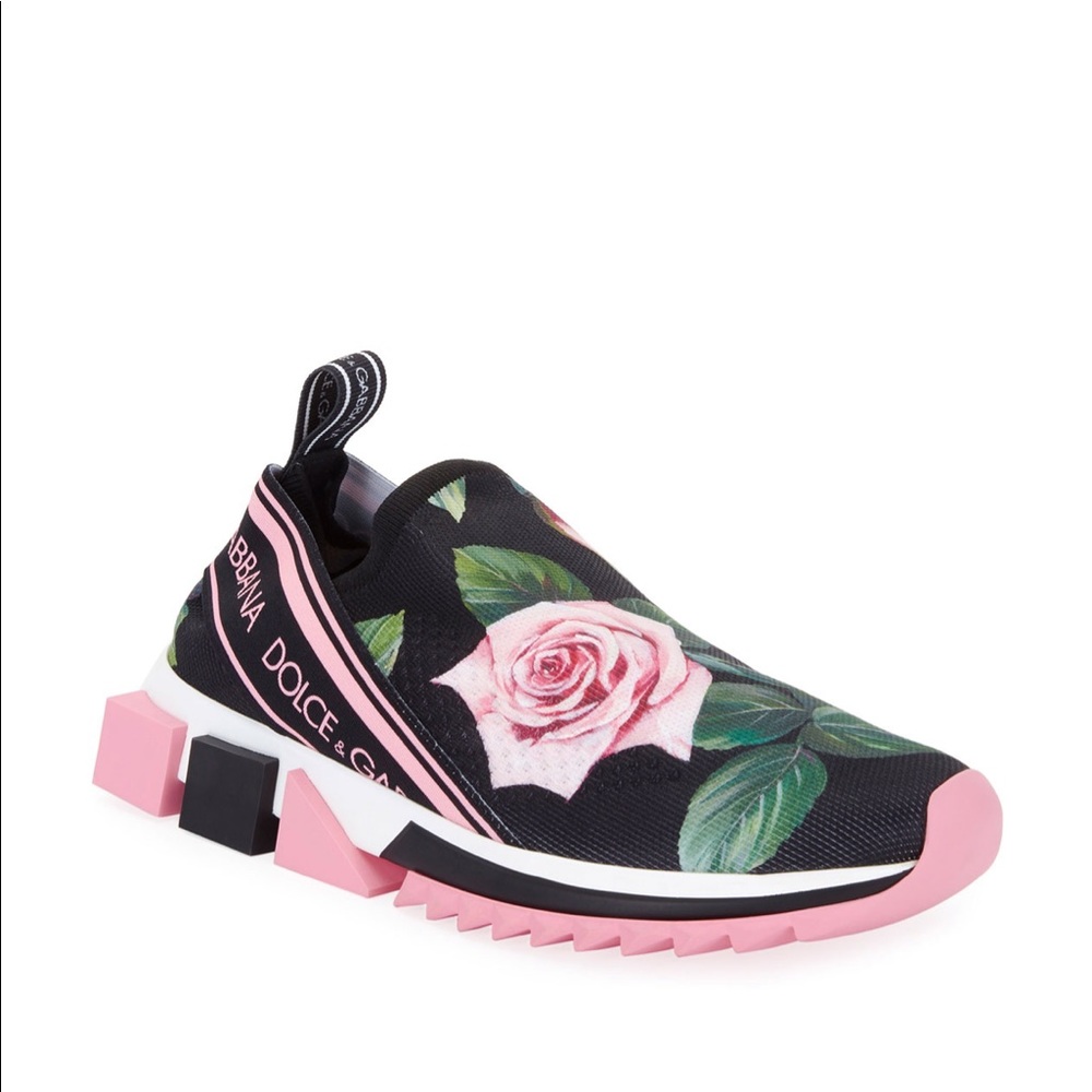 Floral slip on sneakers